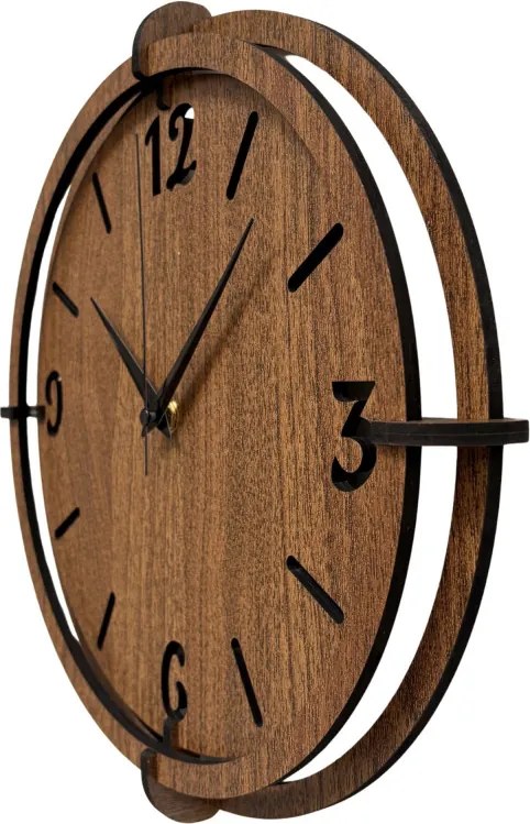 Hodiny z orechového dreva pre moderný interiér| SENTOP HDF0601-ORECH-WENGE