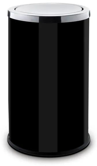 Alda Vnútorný odpadkový kôš 18 L, s výkyvným vekom, lakovaný čierny