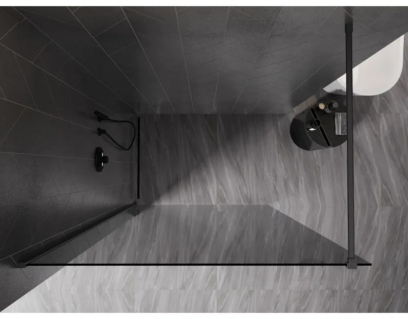Mexen, Mexen Kioto-X sprchová stena 100 x 200 cm, grafit 10 mm, pištoľový kov - 800-100-101-95-40-X