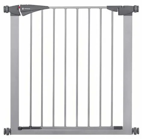 SPRINGOS Detská zábrana nastaviteľná 79-112 cm SPRINGOS BabyLock šedá