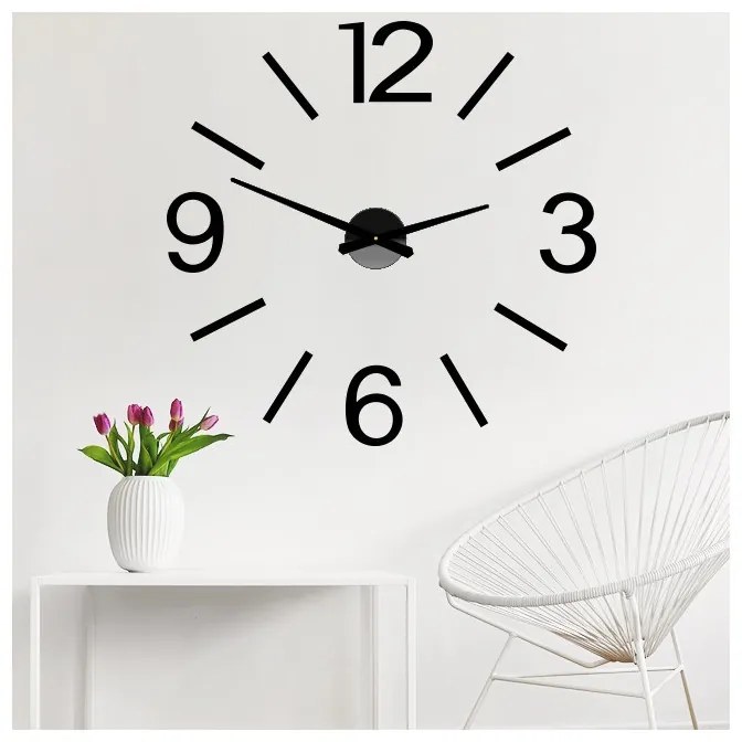 Moderné nalepovacie nástenné hodiny | 3D hodiny X0067-Wall clock 2D HEU+