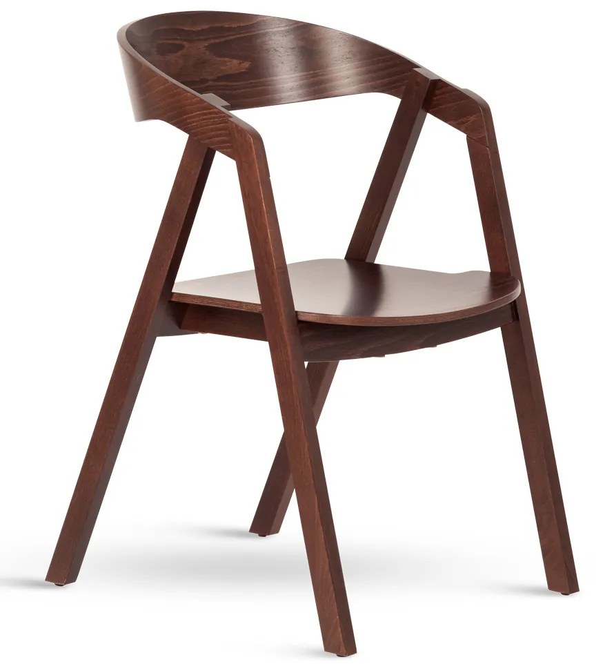 Stima stolička GURU buk s masívnym sedákom Vyberte odtieň ->: Sýto tmavo hnedá