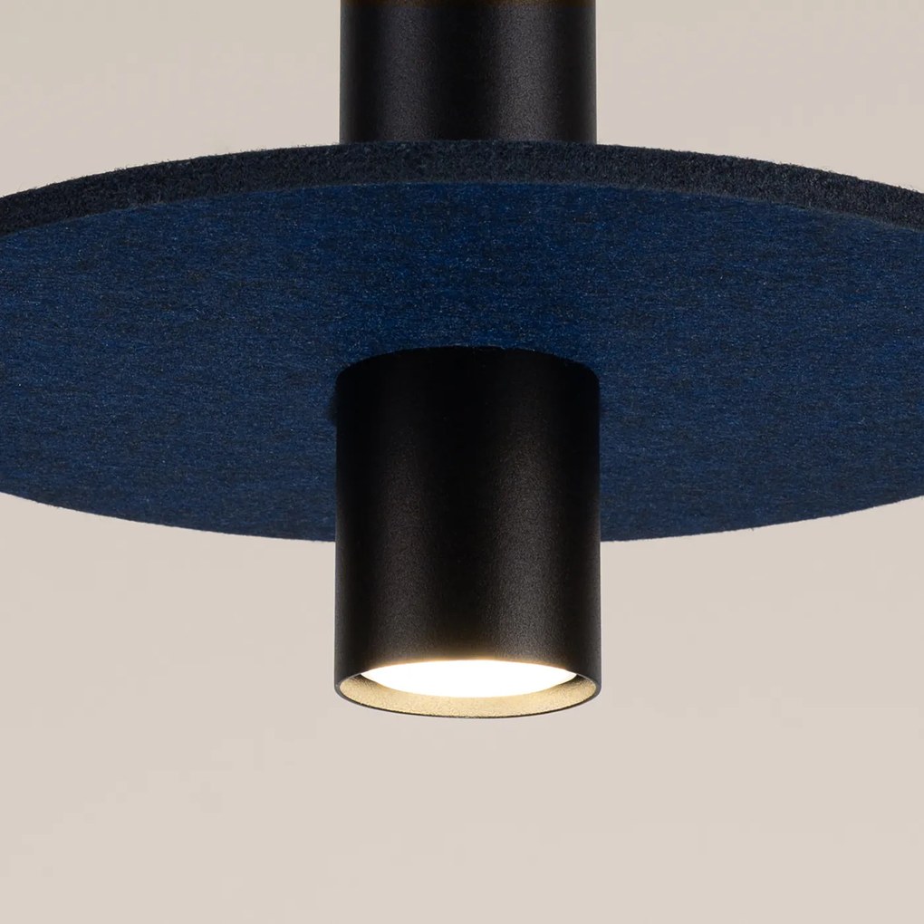 Závesné svietidlo Pelta 1, 1x čierne kovové tienidlo, bl