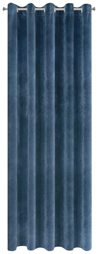 ZATEMŇOVACÍ ZÁVES NA KRÚŽKOCH VILLA 140X250 CM NÁMORNÍCKA MODRÁ