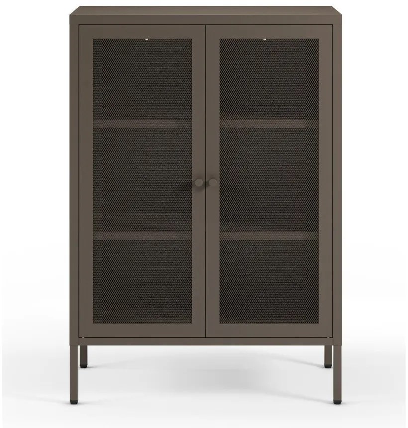 Sivá kovová skrinka 70x100x40 cm Fayna – Marckeric