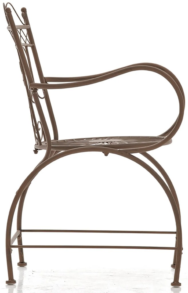 Kovová stolička Sheela s područkami (SET 2 ks) - Hnedá antik