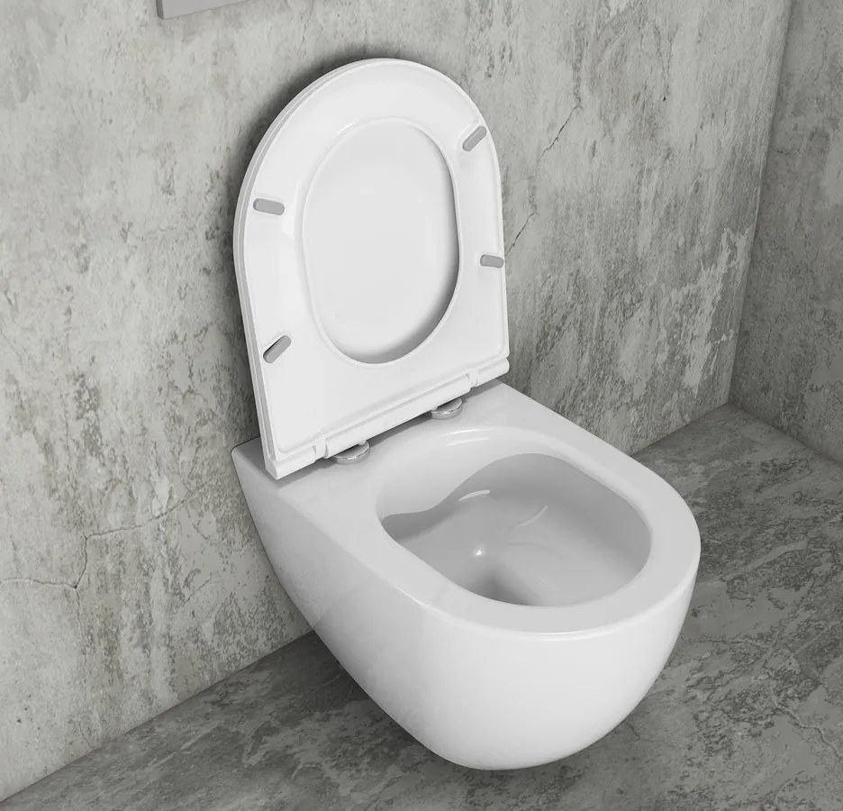 Isvea Isvea, INFINITY závesná WC misa, Rimless, 36,5x53cm, biela, 10NF02005