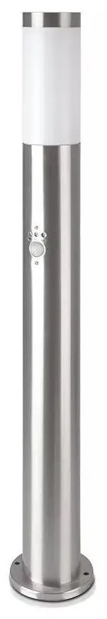 V-Tac Vonkajšia lampa so senzorom 1xE27/60W/230V IP44 80cm matný chróm 8960