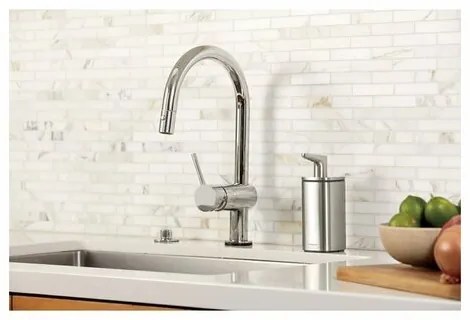 Simplehuman Dávkovač mydla a dezinfekcie Pulse 295 ml, nerez, S