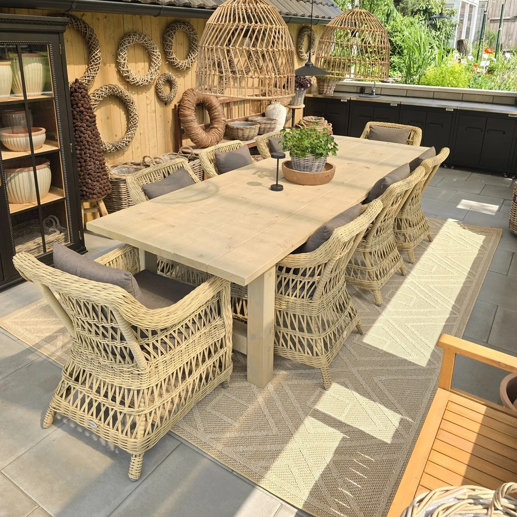 Ayyildiz, Kusový koberec Patara 4956 Beige – na von aj na doma, 80x150, béžová, chodba / predsieň