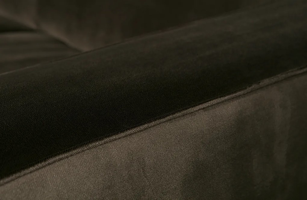 BePureHome Statement XL 372 cm veľká zamatová sedačka - Sivohnedá