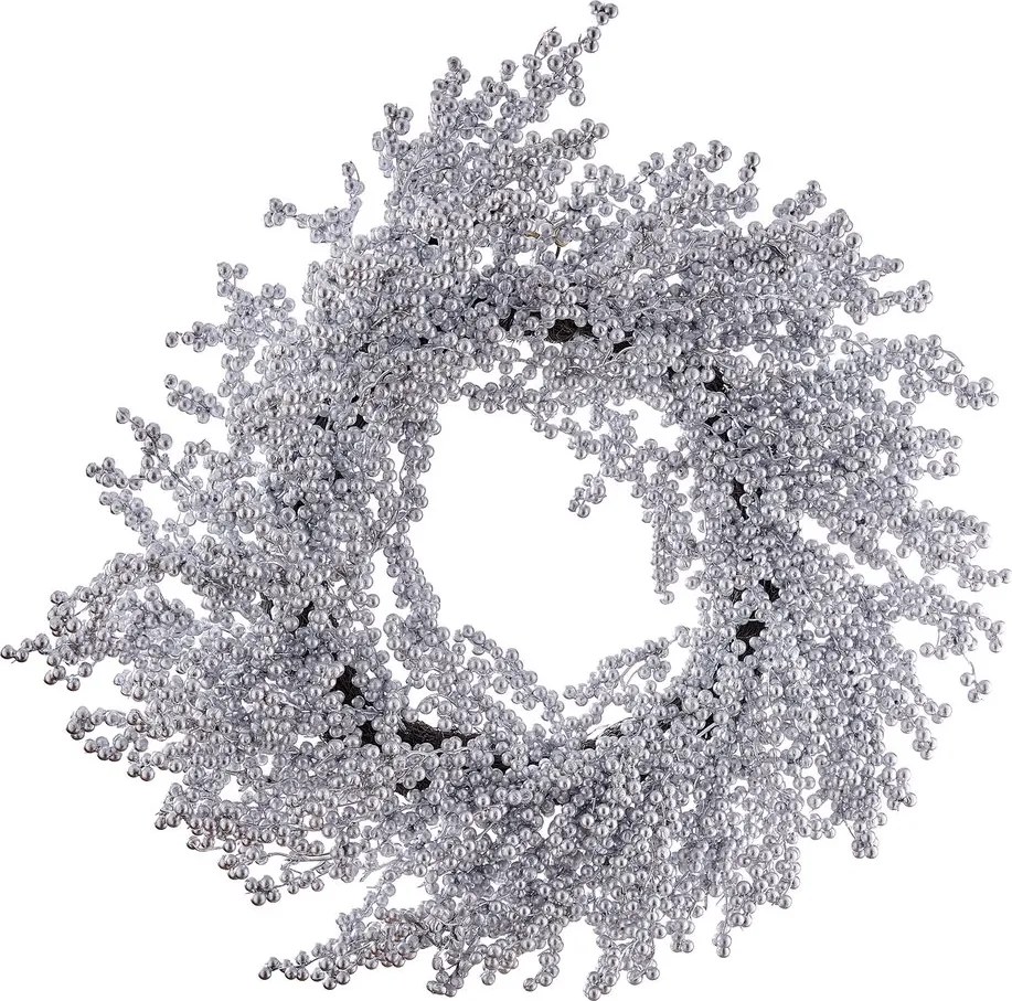FLORISTA Veniec bobule 60 cm - strieborná