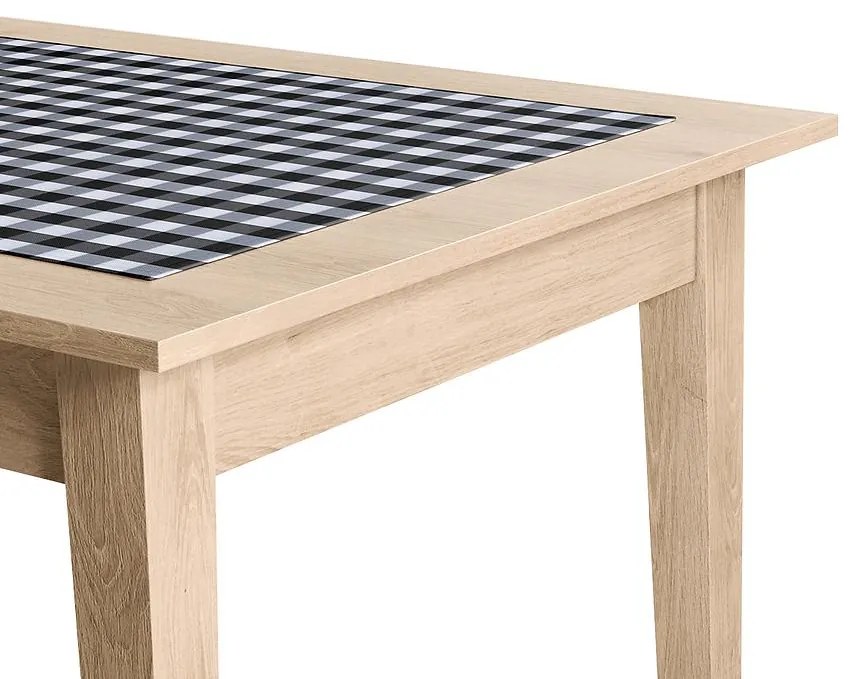 Obrus behúň šedá mriežka 35x115 sada