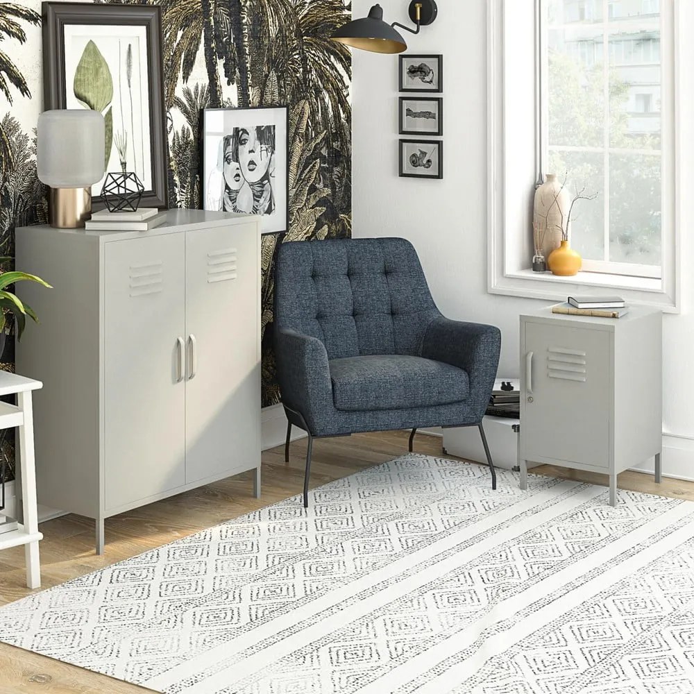 Svetlosivá kovová skrinka 79x100 cm Bradford – Støraa