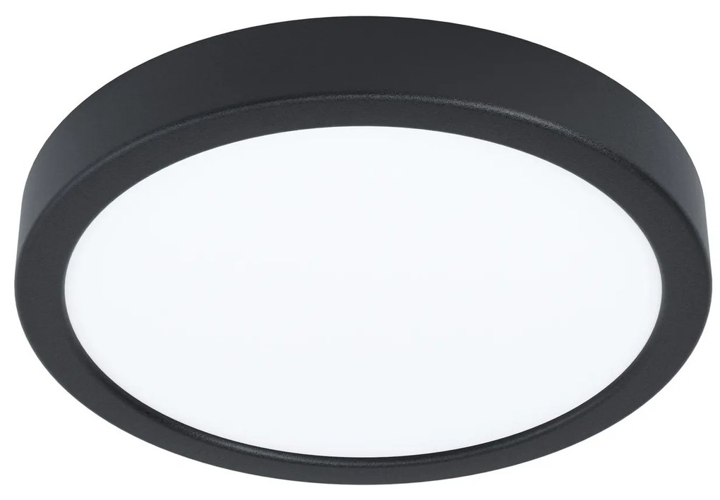 EGLO LED prisadené osvetlenie FUEVA 5, 16,5W, teplá biela, 21cm, okrúhle, čierne