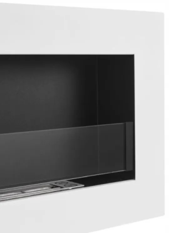 Závesný biokrb so sklom na stenu AIASA BOX BIELY MAT 90x40x12