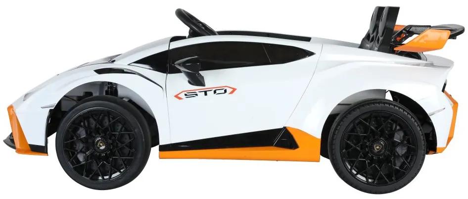 LEAN CARS Elektrická autíčko Lamborghini STO - Drift - biele - 2x45W- BATÉRIA - 24V 4,5Ah - 2024