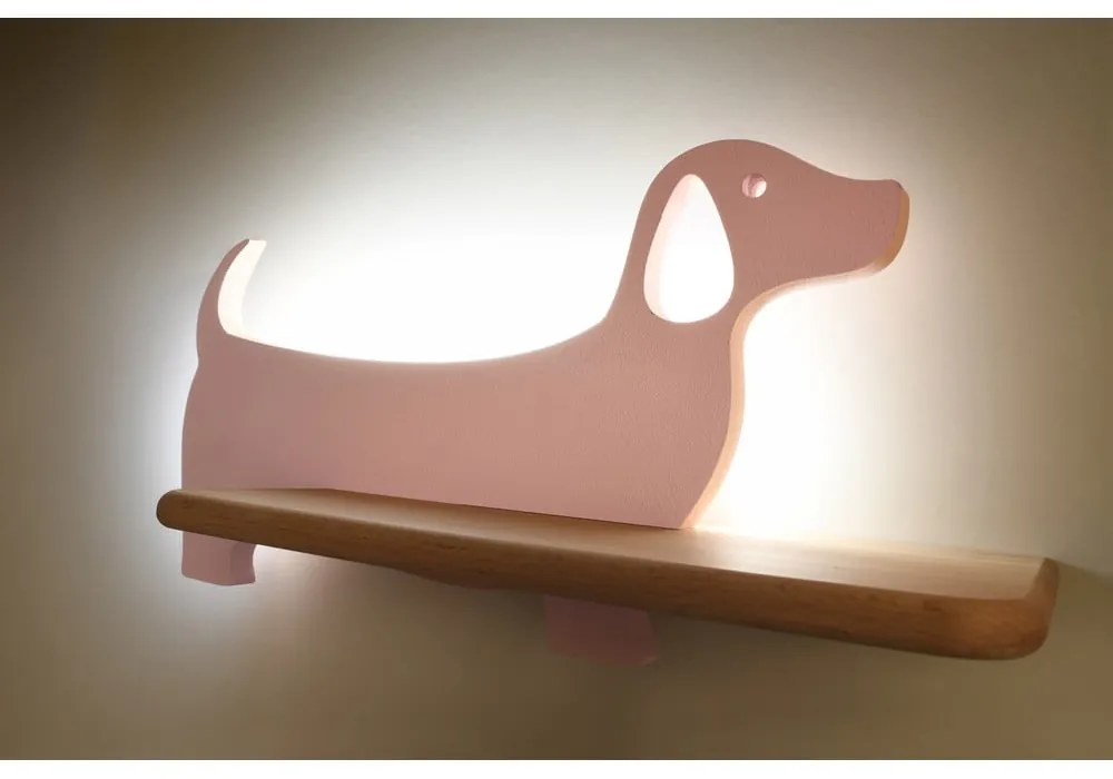 Ružové detské svietidlo Dog - Candellux Lighting