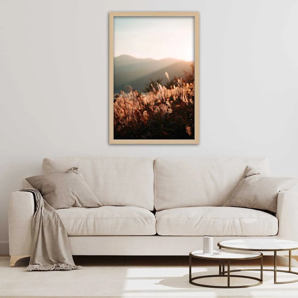 Gario Plagát Obilie a hory Farba rámu: Bez rámu, Rozmery: 40 x 60 cm