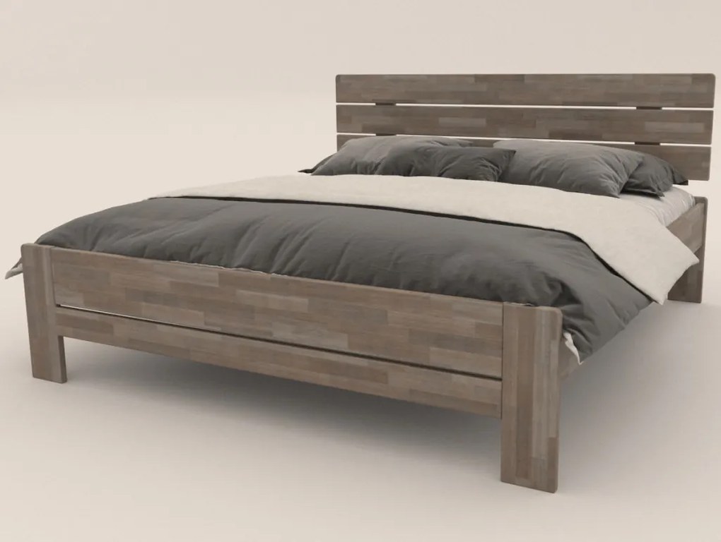 Posteľ Lina 180x200 cm, šedý buk