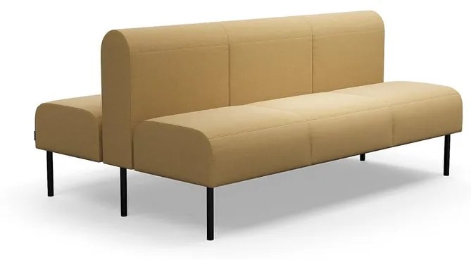 Modulárna pohovka VARIETY, 3 miestna, double, látka Pod CS, žltá