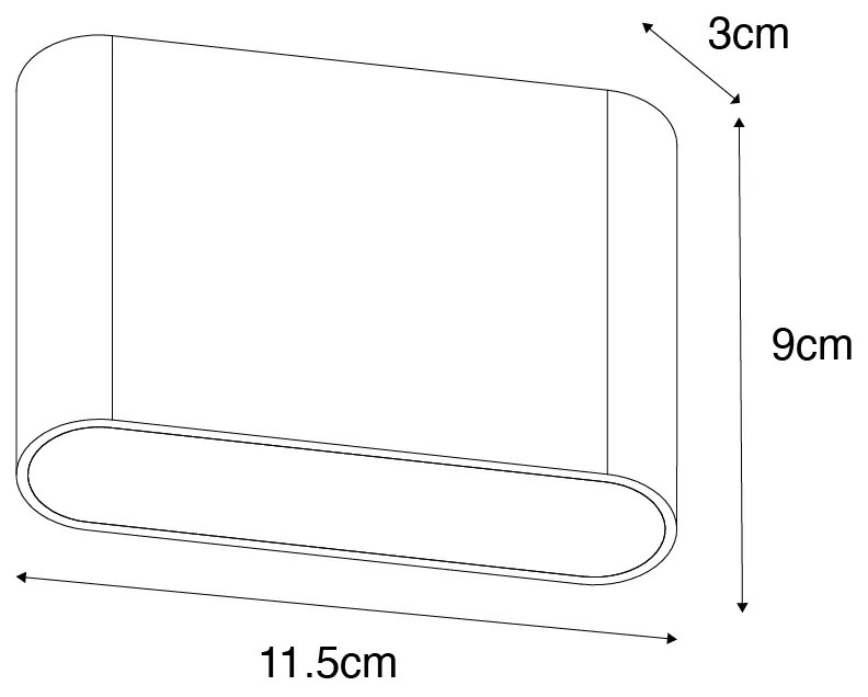 Moderné vonkajšie nástenné svietidlo hrdzavohnedé 11,5 cm vrátane LED IP65 - Batt