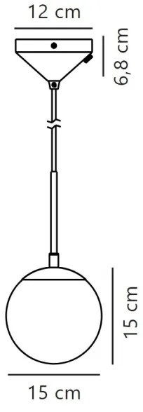 Nordlux - Luster na lanku GRANT 1xE14/15W/230V pr. 15 cm
