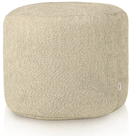 Taburetka Cilindro béžová bouclé