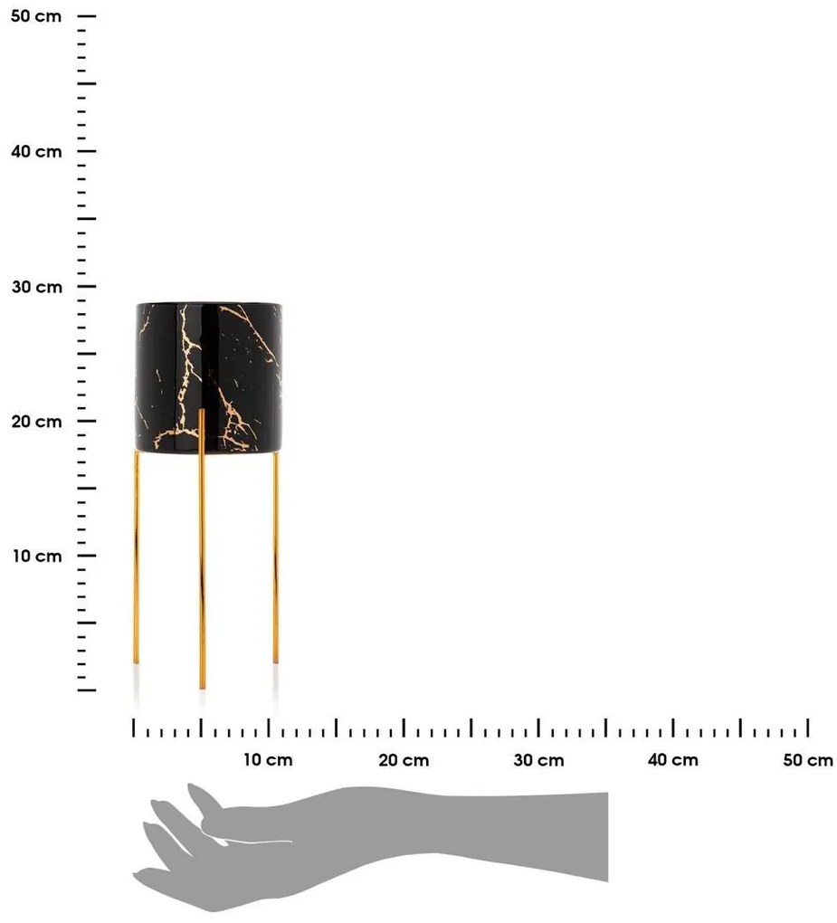 Kvetináč Nila 27,5 cm čierny