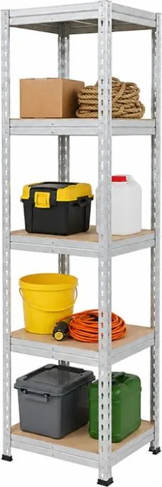 Regál 183x40x40 cm pozinkovaný 5-policový, nosnosť 1000 kg, RIVET
