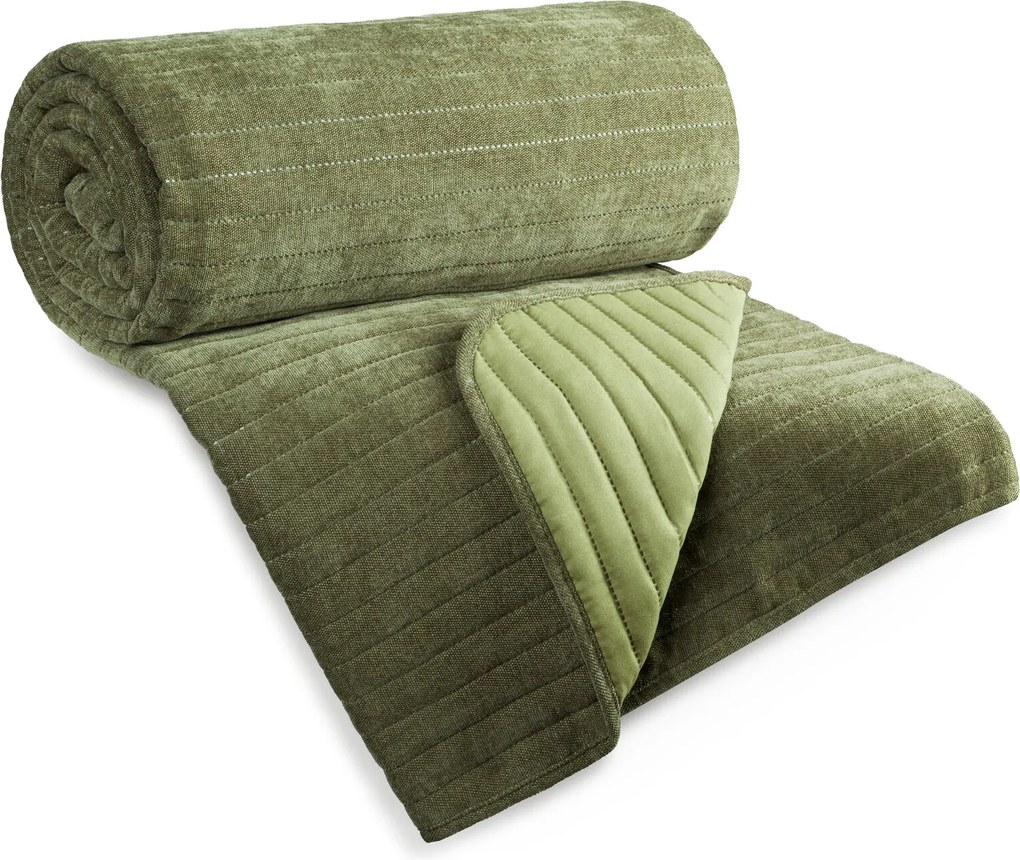 PREHOZ NA POSTEĽ GLORI 170X210 CM OLIVOVÝ