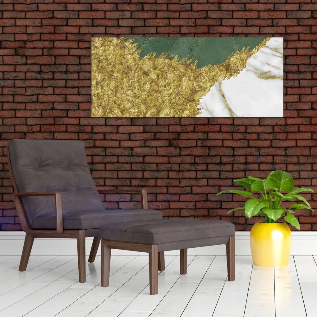 Obraz - Zelený mramor N⁰2 (120x50 cm)