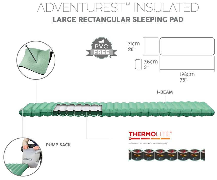 Nafukovacia karimatka AdventuRest matrac 198 x 71 cm Bestway 69618