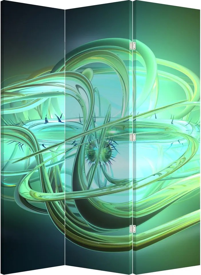 Paraván - Zelená abstrakcia (126x170 cm)