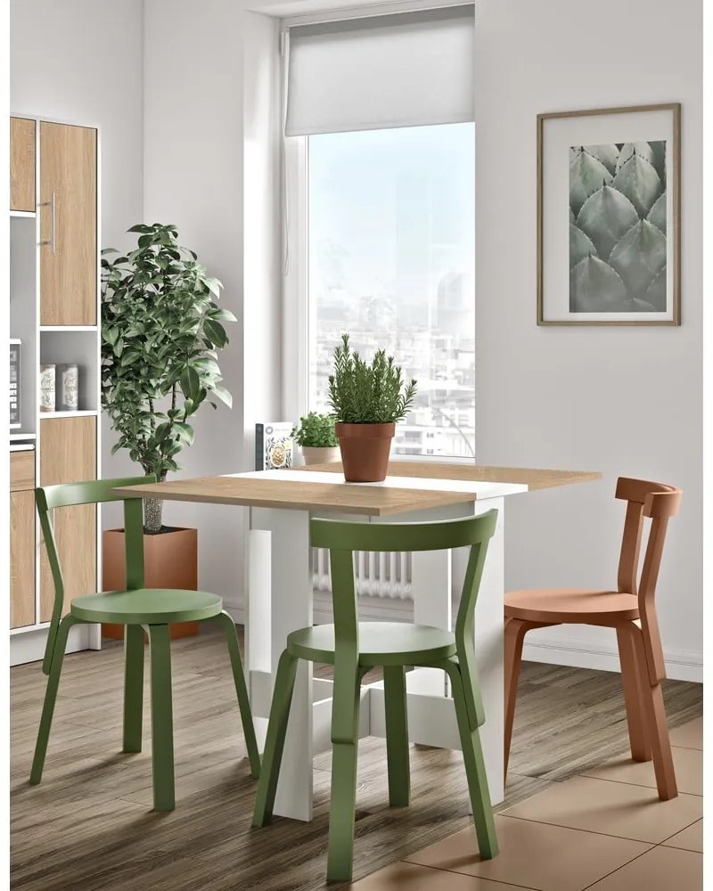 Rozkladací jedálenský stôl s doskou v dekore duba 76x28 cm Papillon – TemaHome