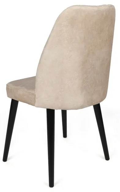 Súprava jedálenských stoličiek Alfa Cream and Black, 4 ks