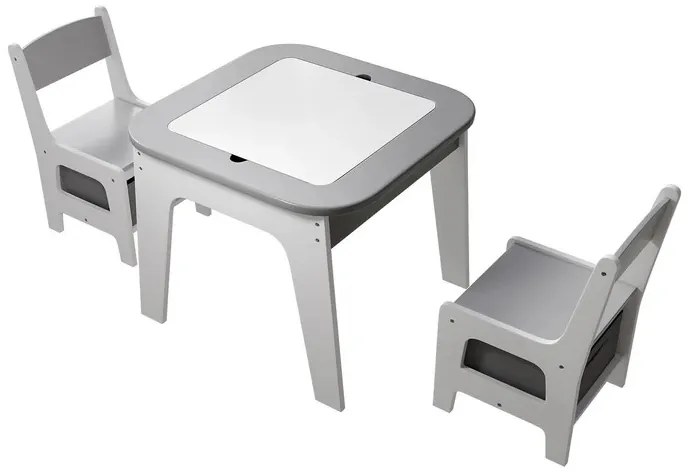 InternetovaZahrada Detský drevený set Milou - sivý