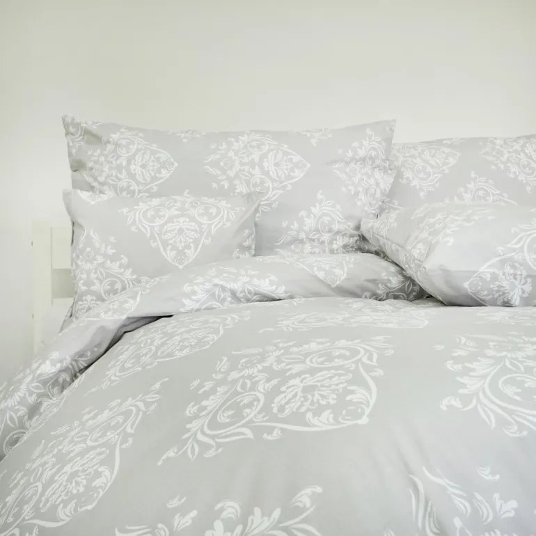 Obliečky bavlnené Atény sivé 140x200 + 70x90 EMI