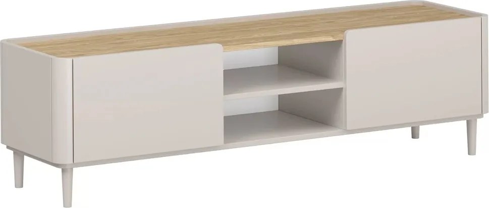 TV stolík Elivo 170 cm na nožičkách - kašmírová / dub olejovaný