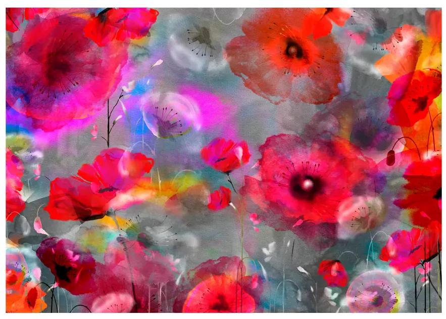 Artgeist Fototapeta - Painted Poppies Veľkosť: 98x70, Verzia: Samolepiaca