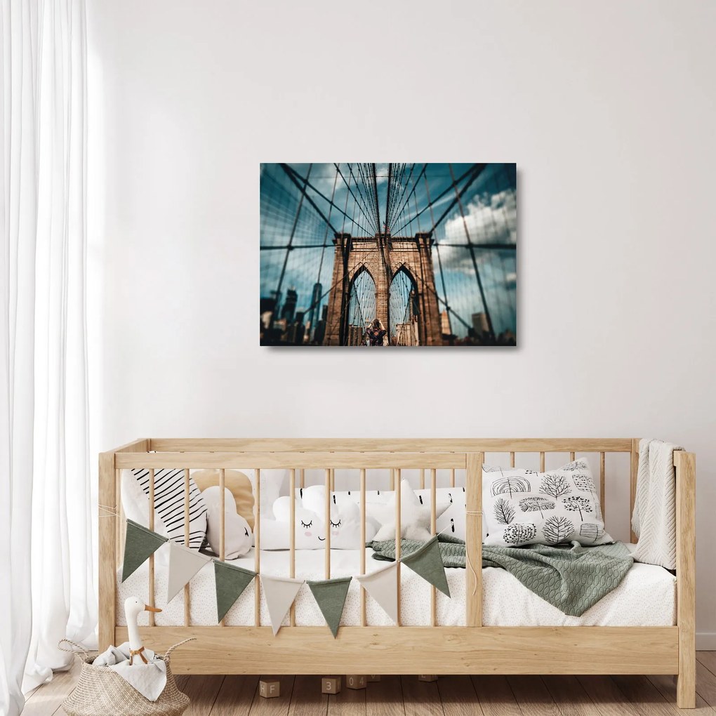 Sklenený obraz - Brooklynský most (70x50 cm)