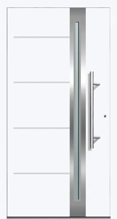 Solid Elements Vchodové dvere Superior, 90 P, 1 000 × 2 100 mm, hliník, pravé, biele