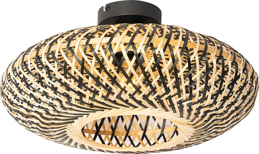 Inteligentné stropné svietidlo čierne bambusové 40 cm vrátane Wifi A60 - Ostrava