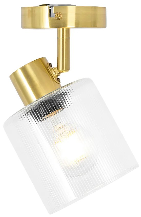 Art Deco stropné bodové svetlo zlaté so sklom nastaviteľné - Laura