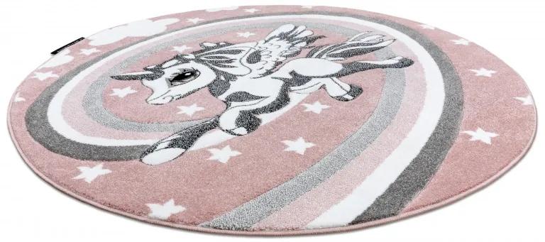 Dywany Łuszczów Detský kusový koberec Petit Pony pink kruh - 120x120 (priemer) kruh cm