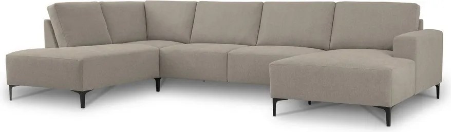 Svetlohnedá ženilková rohová pohovka (ľavý roh/do tvaru "U") Fabian – Scandic