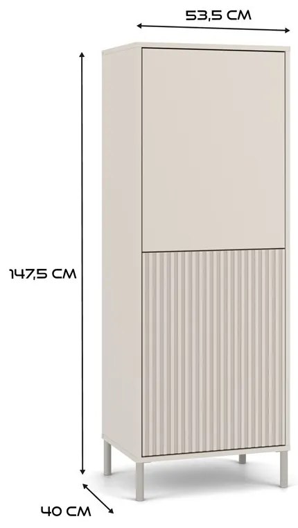 Vitrína KAMARO 2DK 53,5 cm kašmírová