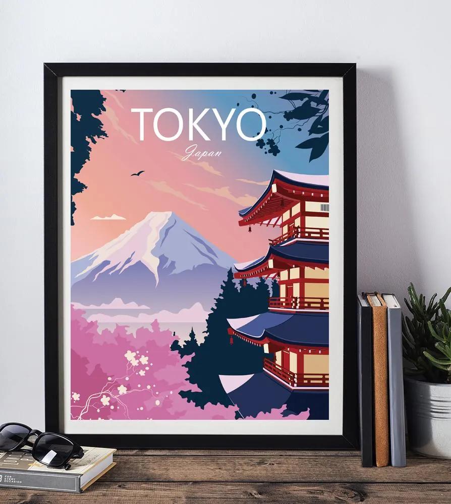 Poster Tokio - Poster 50x70cm + čierny rám (71,8€)