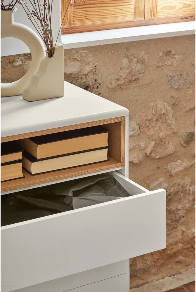 Krémovobiela komoda 120x90x40 cm Corvo – Teulat