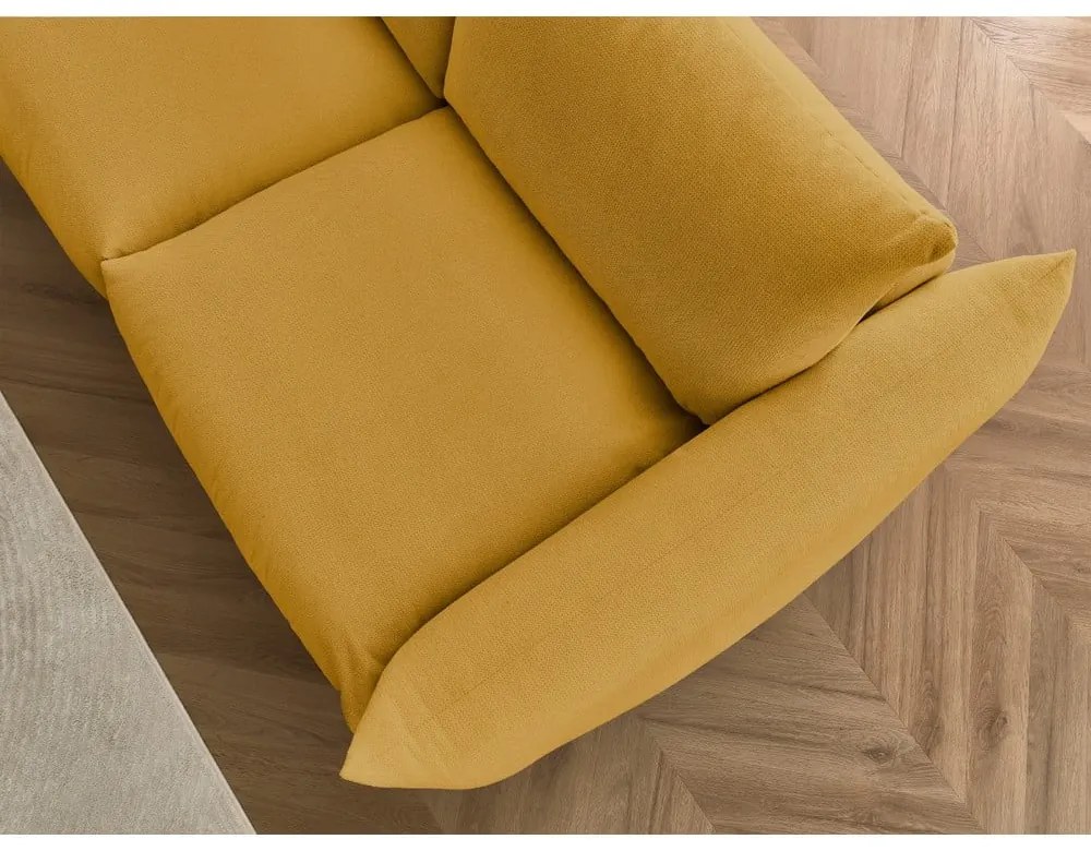 Žltá rozkladacia pohovka 214 cm Ernest – Bobochic Paris